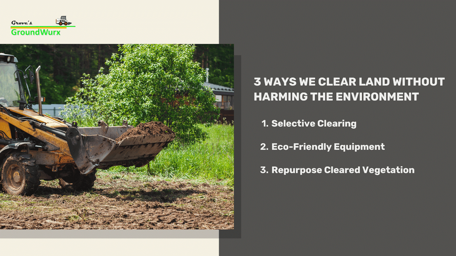 how we clear land without harming the environment